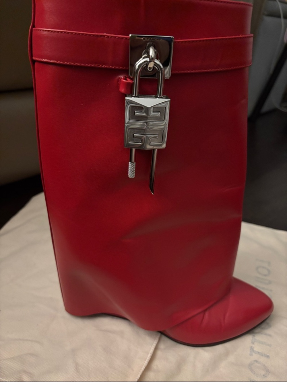 Givenchy Red Ankle Boots - Picture 7 of 8
